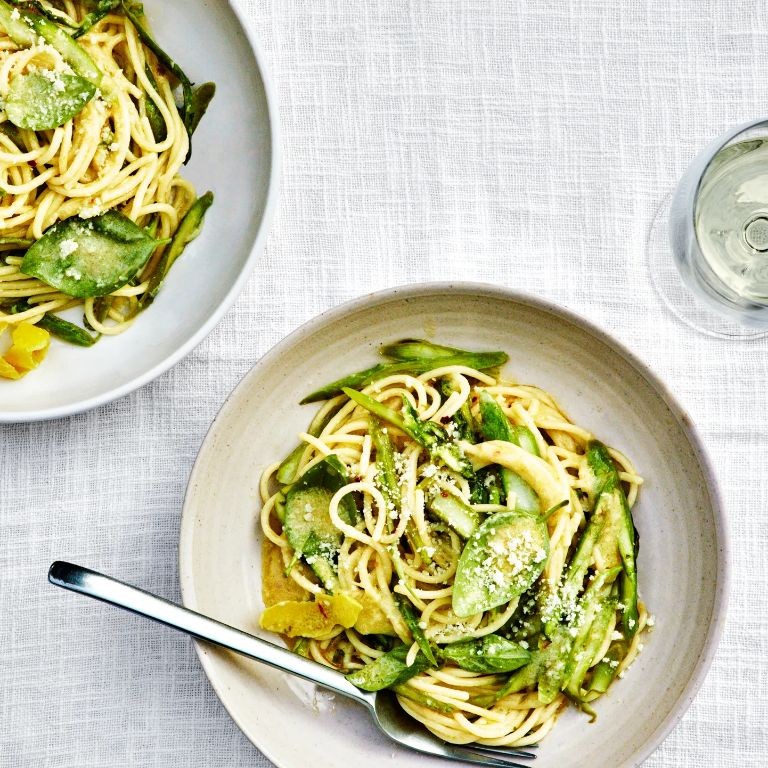 Lemon Parmesan Asparagus Pasta
