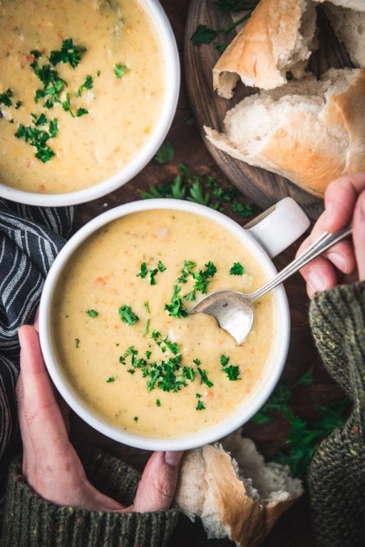 Loaded Crock Pot Broccoli Cheese Soup with Ham