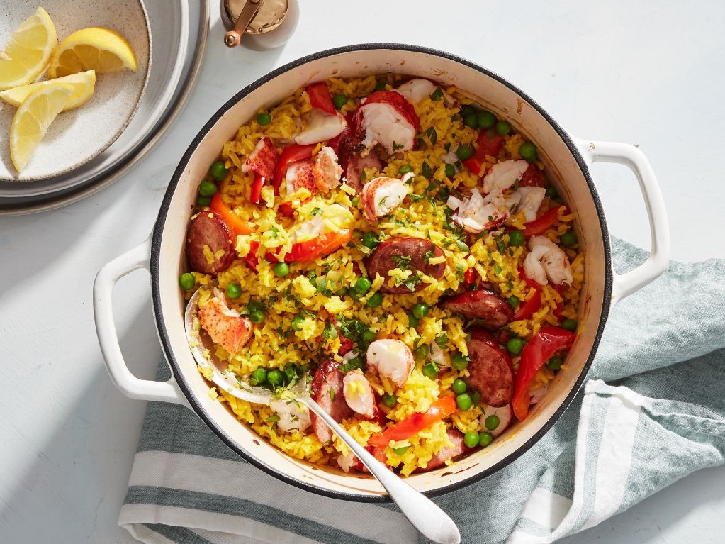 Lobster Paella with Saffron Rice