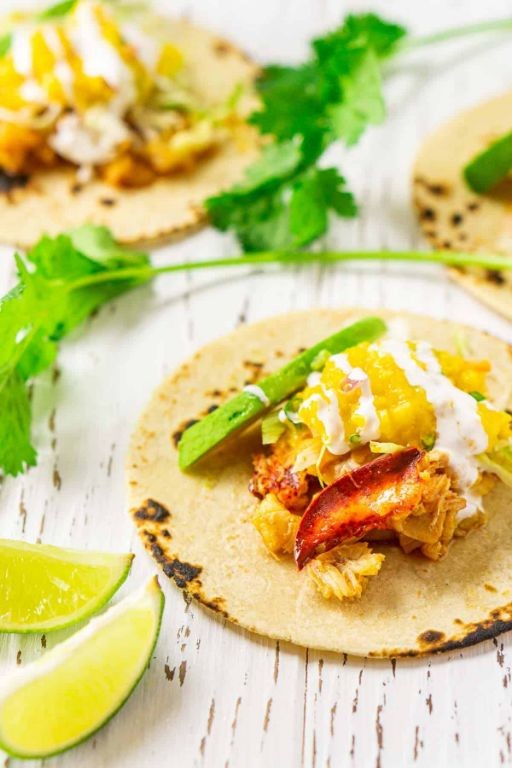 Lobster Tacos with Mango Salsa