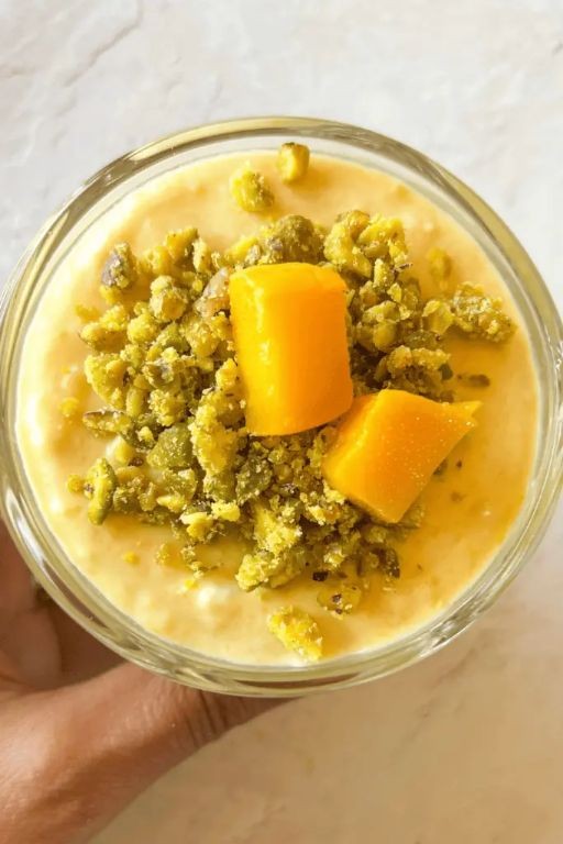 Mango Coconut Shooters with Toasted Coconut Flakes