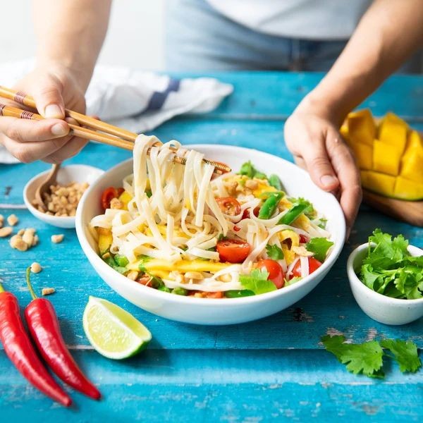 Mango Lime Rice Noodle Salad