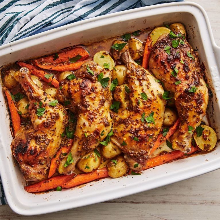 Maple Mustard Glazed Chicken Drumsticks