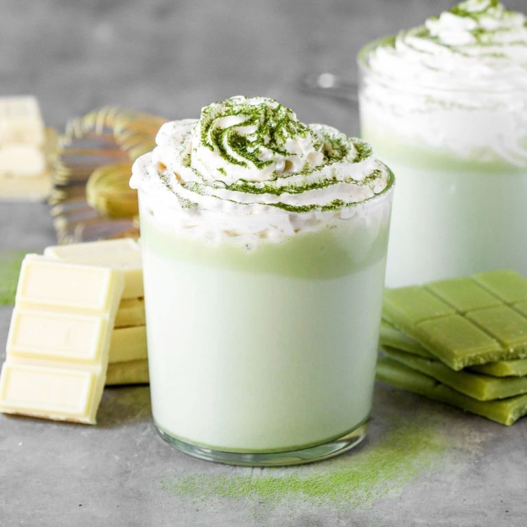 Matcha Green Tea Shooters with White Chocolate