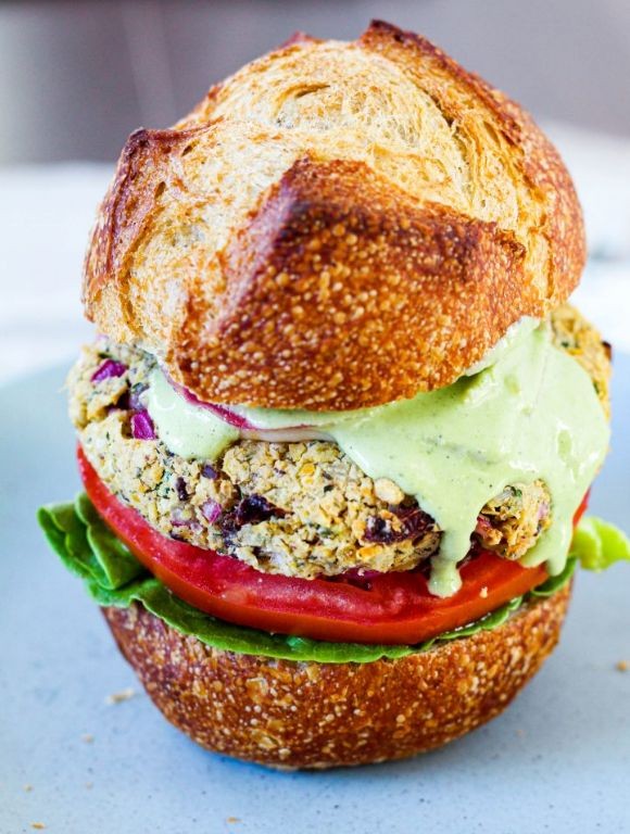 Mediterranean Chickpea and Herb Burgers