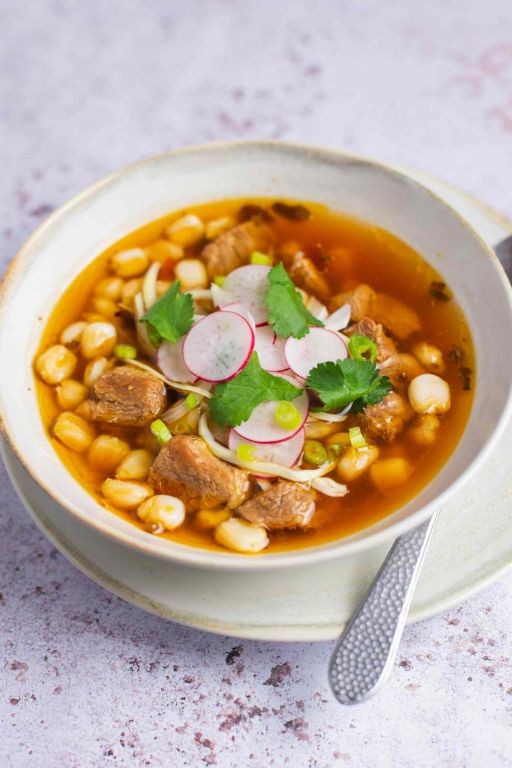 Mexican Pozole Stew with Hominy