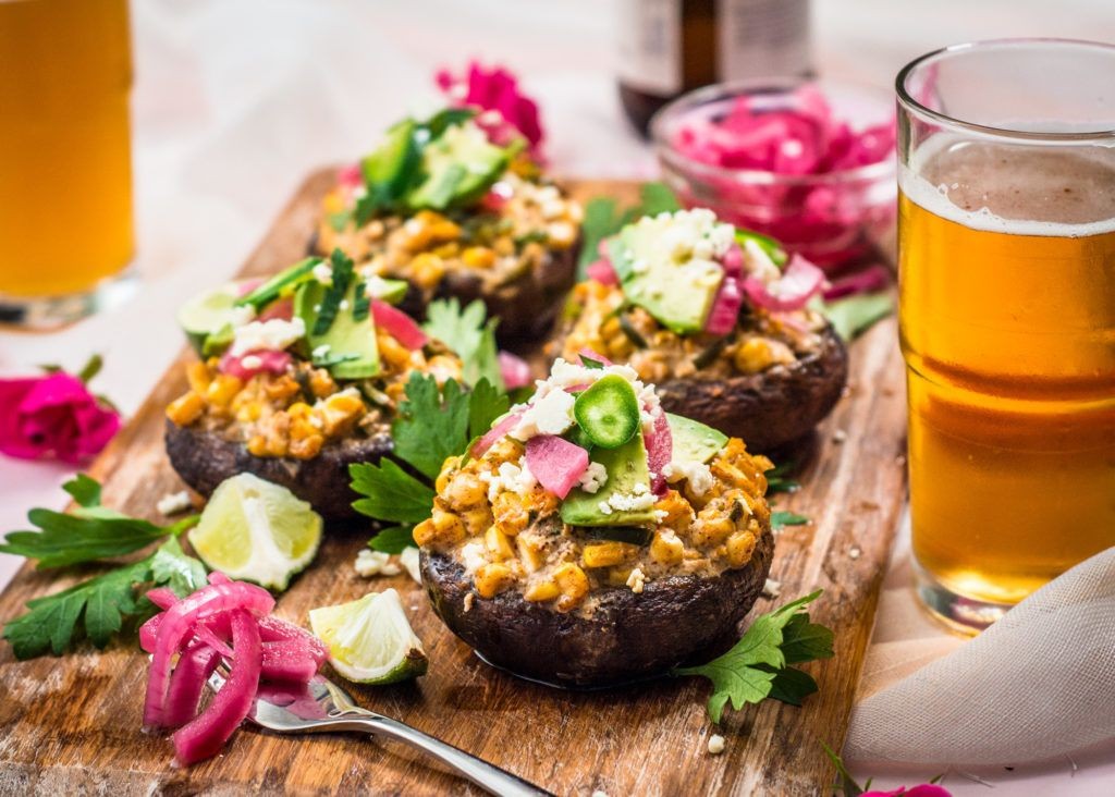 Mexican Street Corn Stuffed Portobello Mushrooms