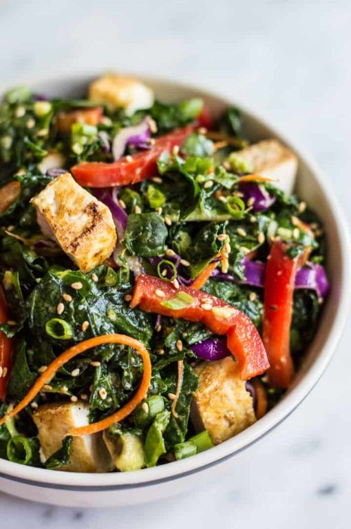 Miso Ginger Tofu Salad