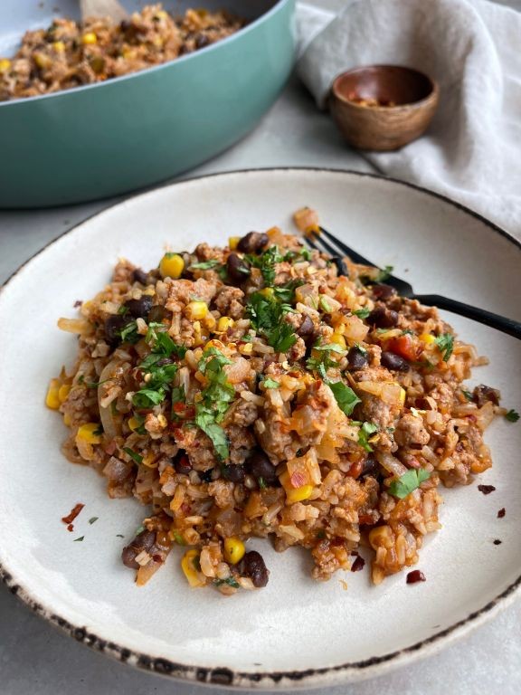 One-Pan Mexican Turkey and Rice