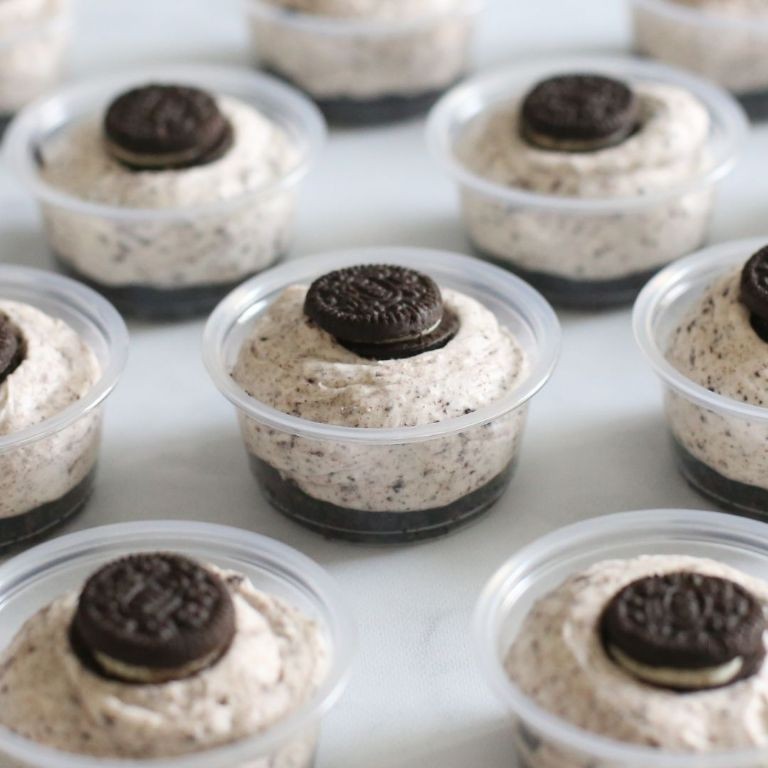 Oreo Cookie Shooters with Cookies and Cream Layers