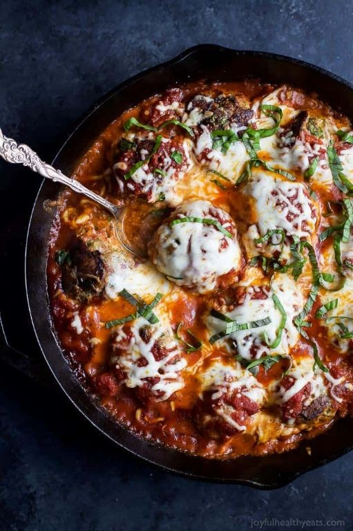 Oven-Baked Turkey Meatballs with Marinara