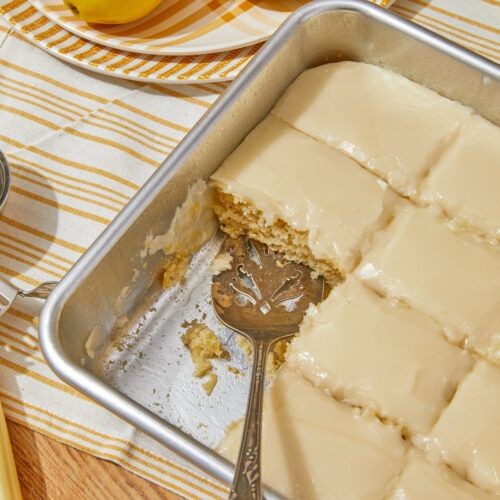 Peanut Butter Lemon Drizzle Cake
