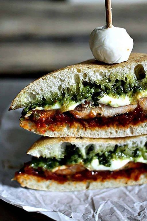 Pesto Chicken Sub with Sun-Dried Tomatoes
