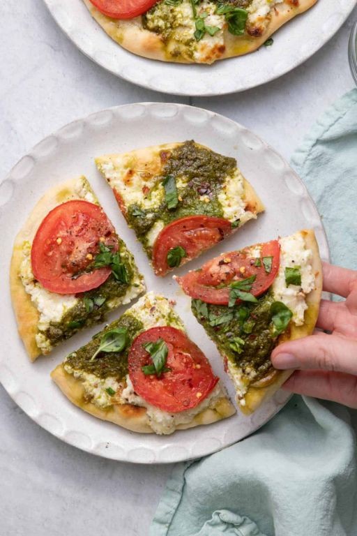 Pesto Tomato Flatbread Pizza