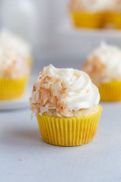 Pineapple Minion Cupcakes with Coconut Frosting