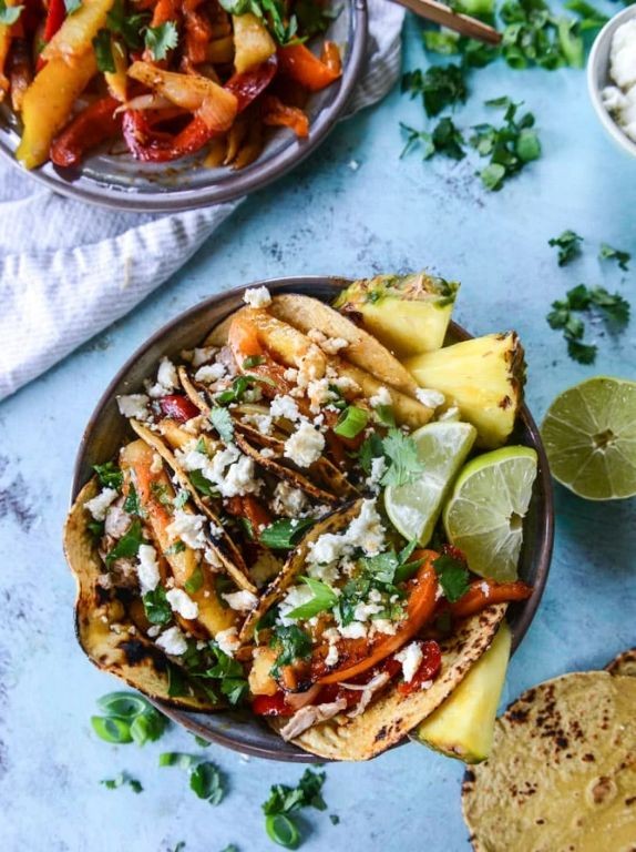 Pineapple and Chili Glazed Chicken Fajitas