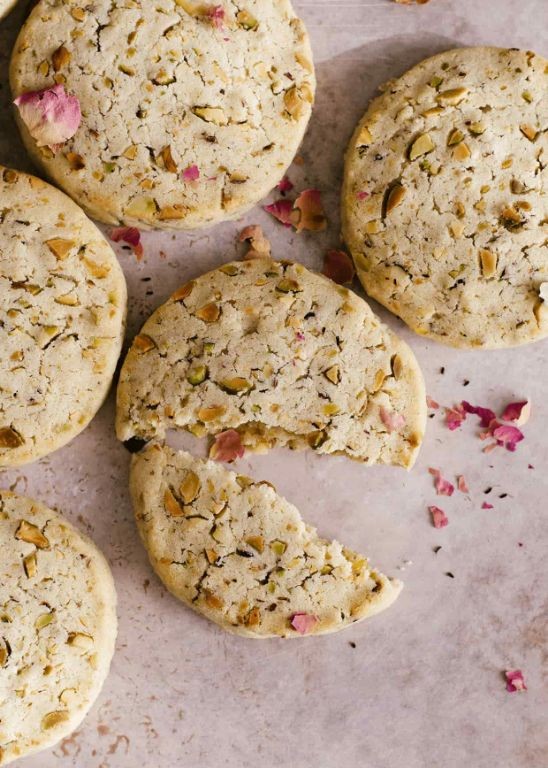 Pistachio Rosewater Cookies