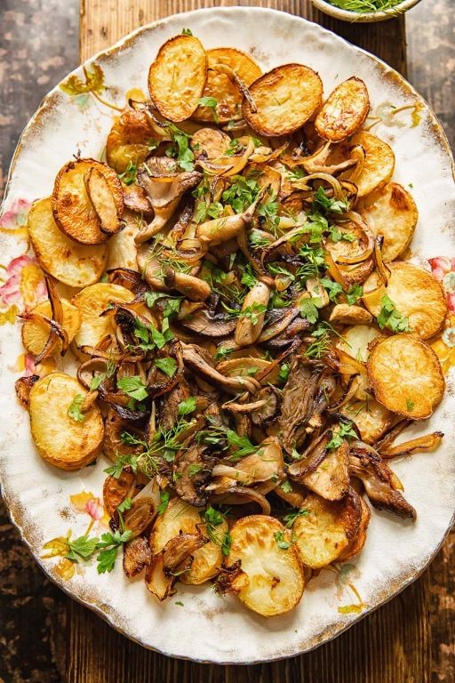 Potato and Mushroom Stir-Fry