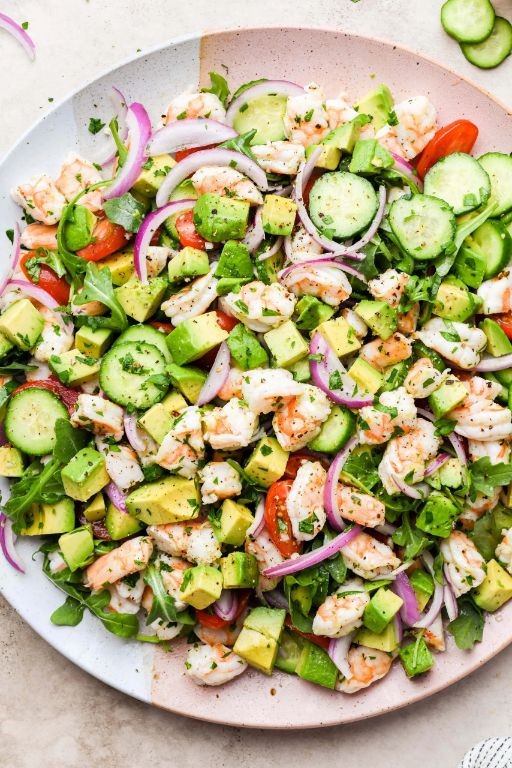 Pre Cooked Shrimp and Avocado Salad