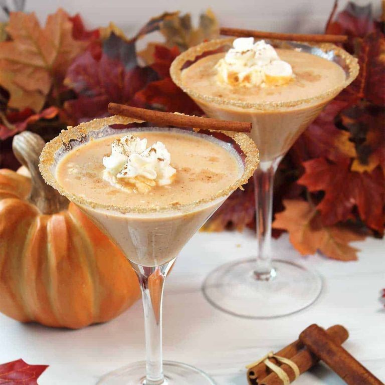 Pumpkin Pie Martini with Candied Pecans