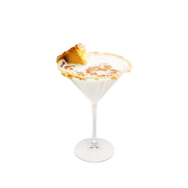 Pumpkin Pie Martini with Coconut Cream