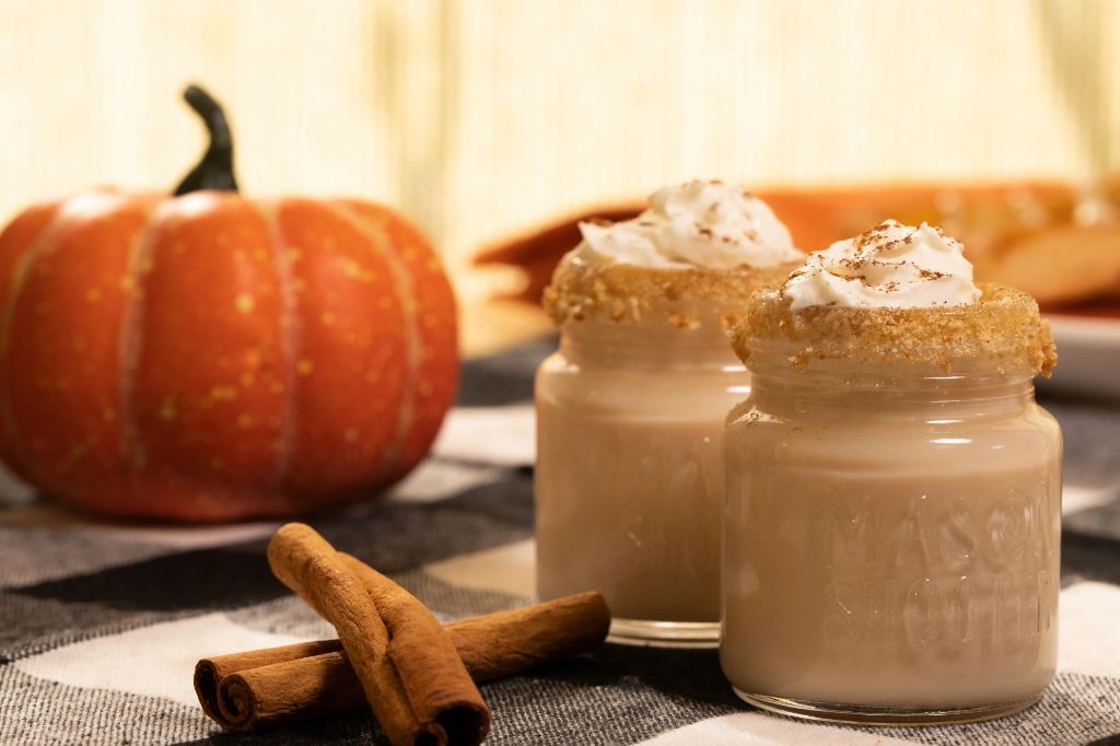 Pumpkin Spice Shooters with Cinnamon Whipped Cream