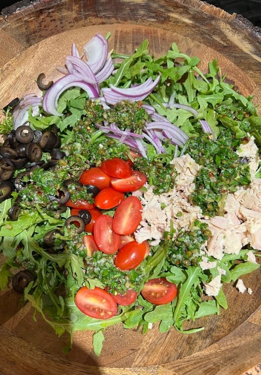 Puttanesca Tuna Salad with Red Onion and Capers
