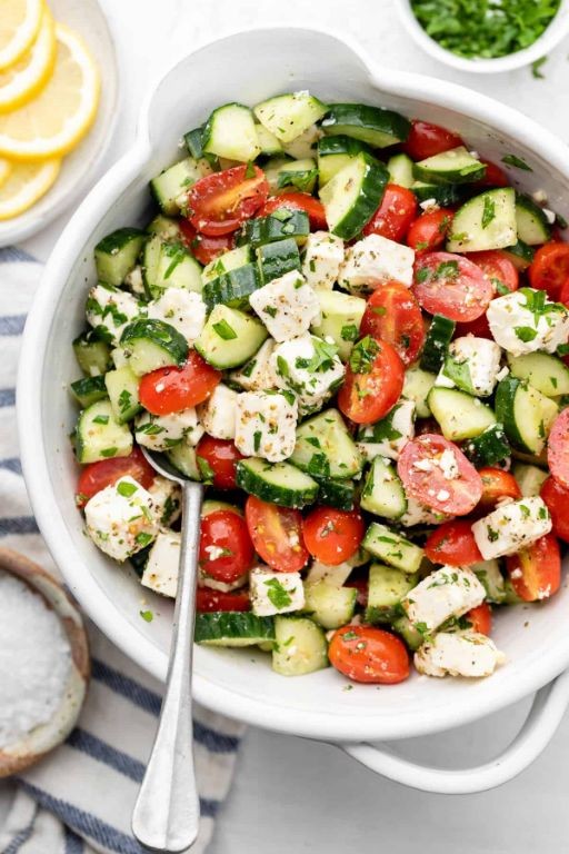 Quick Tomato and Cucumber Greek Salad