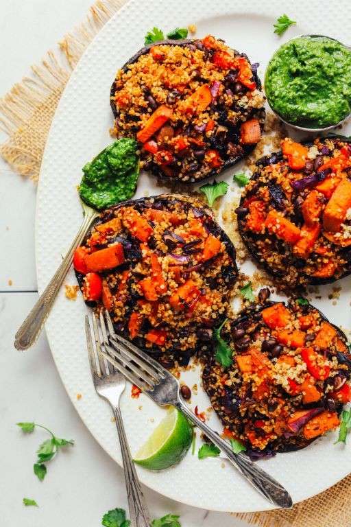 Quinoa and Kale Stuffed Portobello Mushrooms