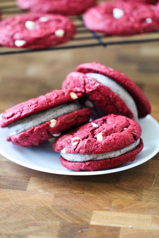 Rainbow Red Velvet Cookies