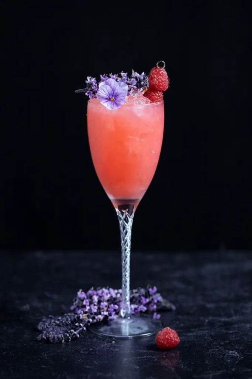 Raspberry Basil Smash Martini