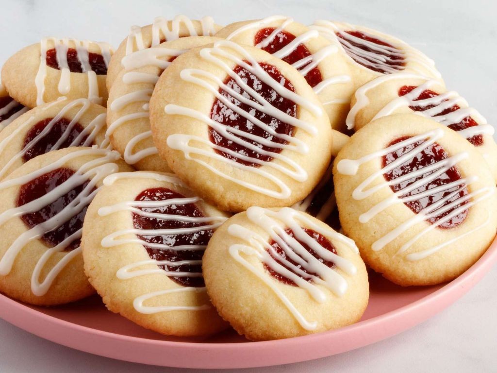 Raspberry Jam Thumbprint Butter Cookies