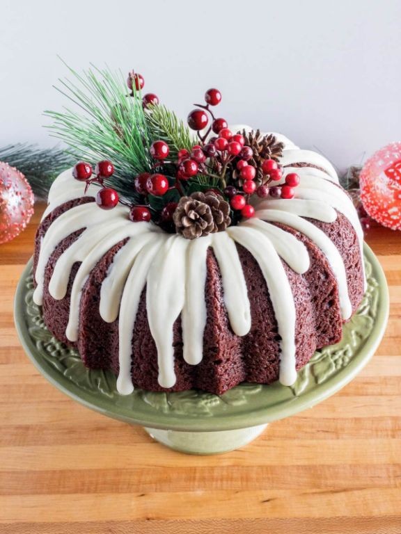 Red Velvet Holiday Bundt Cake