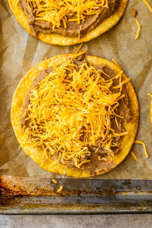 Refried Bean and Cheese Tostadas