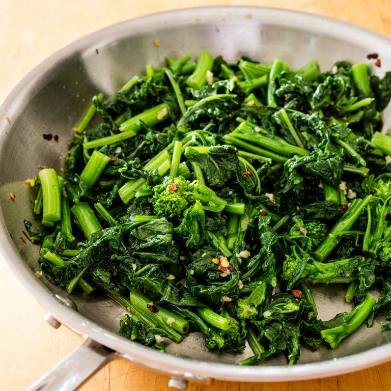 Roasted Broccoli Rabe with Parmesan and Red Pepper Flakes