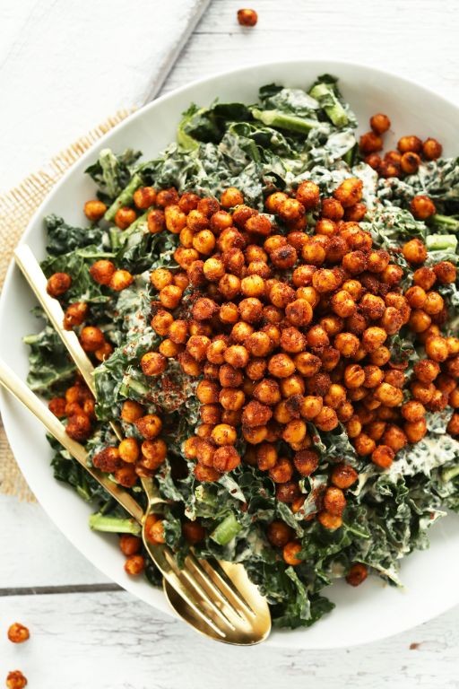 Roasted Chickpea and Kale Salad