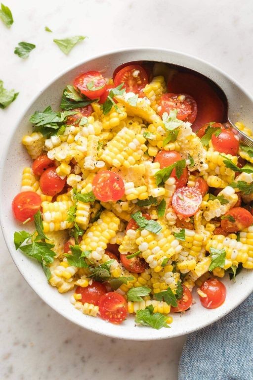Roasted Corn and Tomato Salad