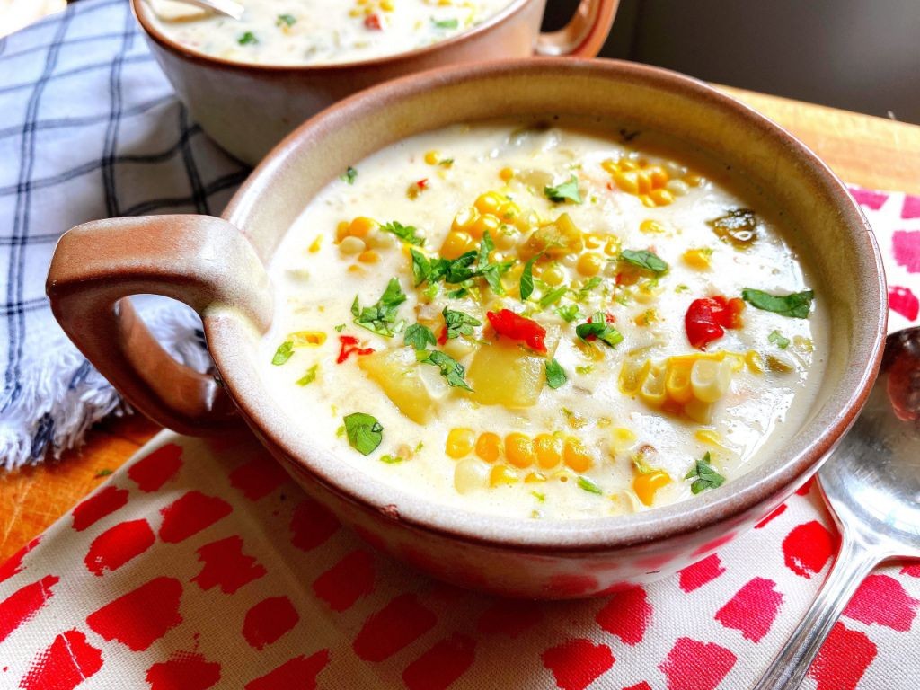 Roasted Hatch Chile Corn Chowder