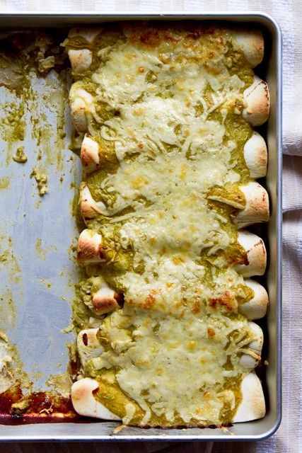 Roasted Hatch Chile and Chicken Enchiladas
