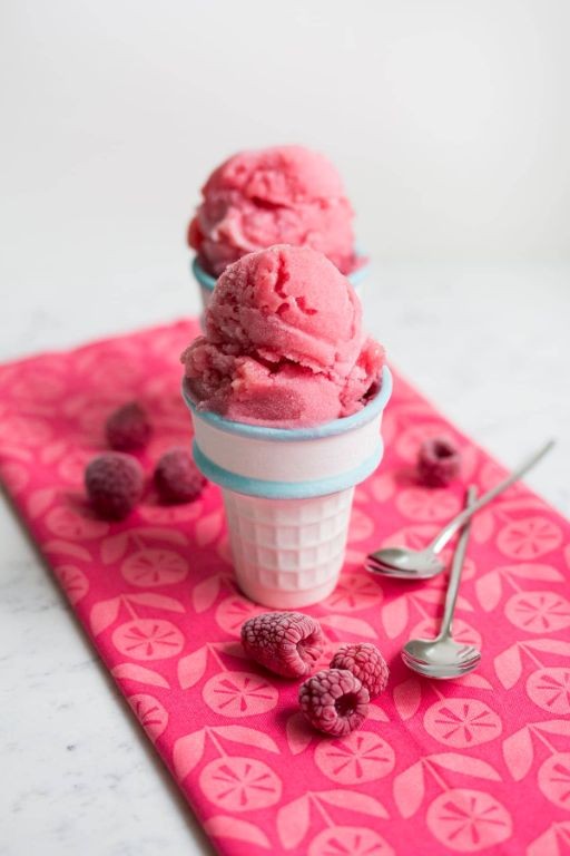 Rose Water and Raspberry Sorbet