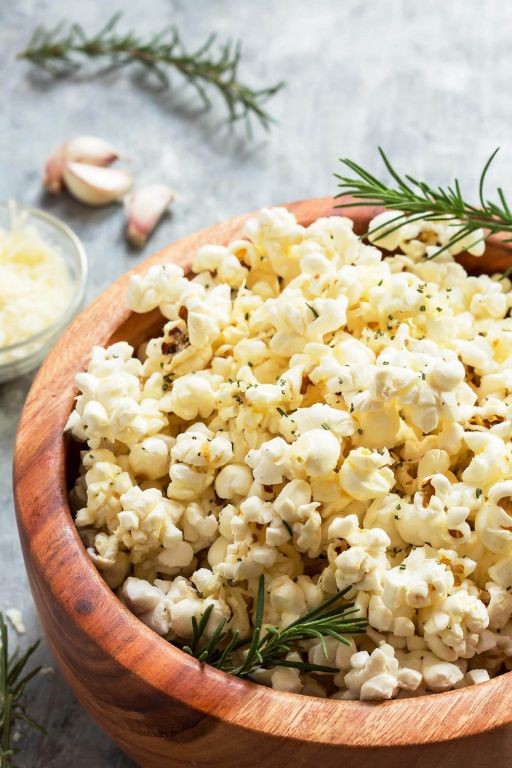 Rosemary Garlic Butter Popcorn