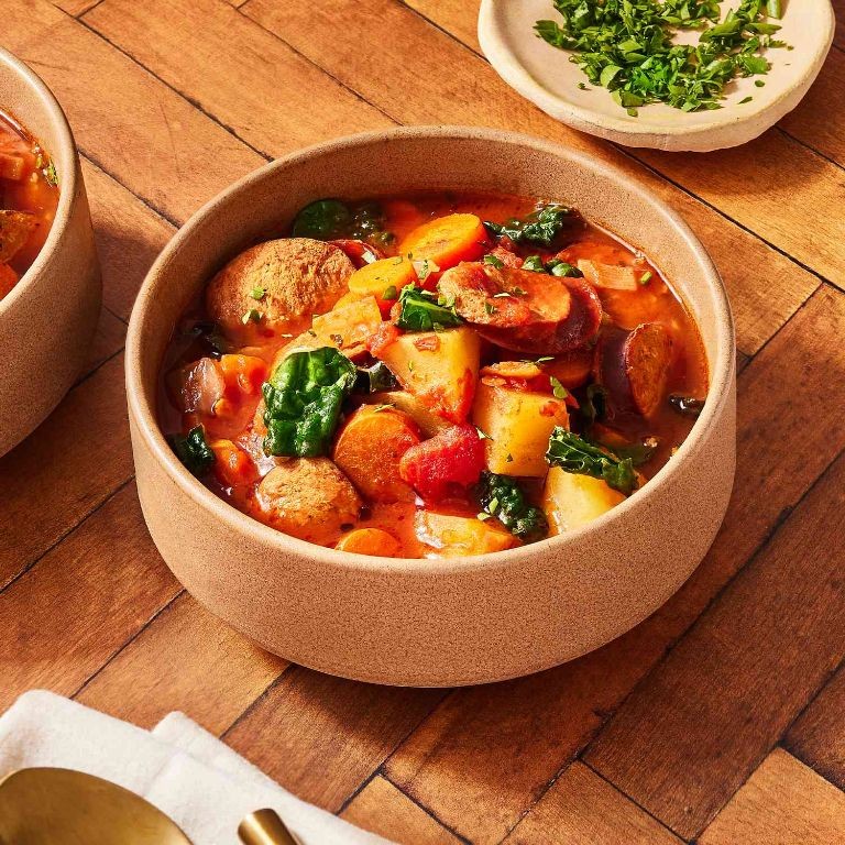 Russian Kale and Sausage Stew