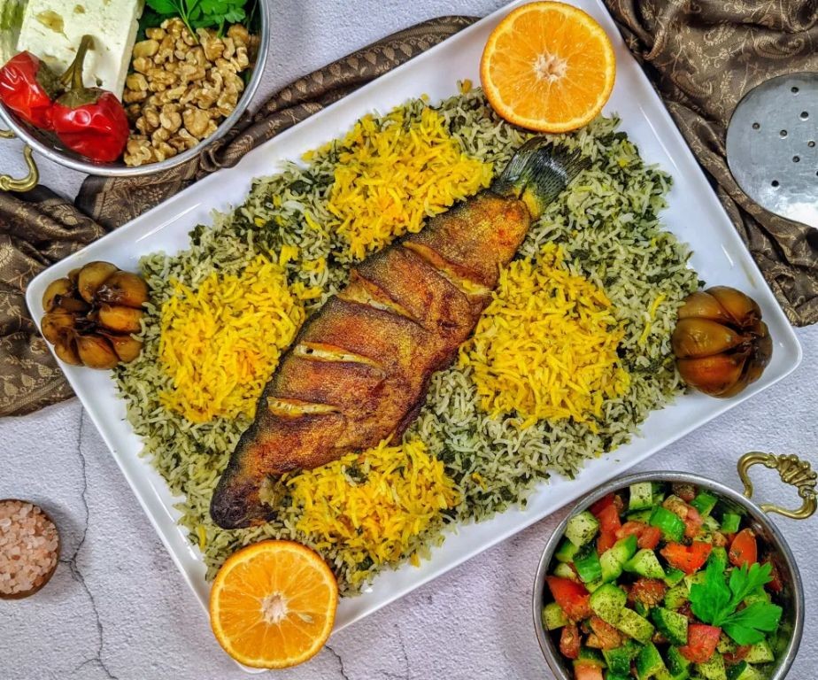 Sabzi Polo (Herbed Rice with Fish)