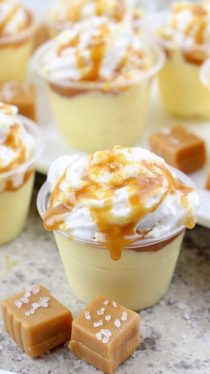 Salted Caramel Pudding Shooters