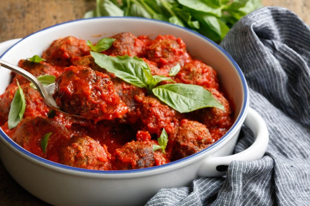 Savory Beef Meatballs in Marinara Sauce