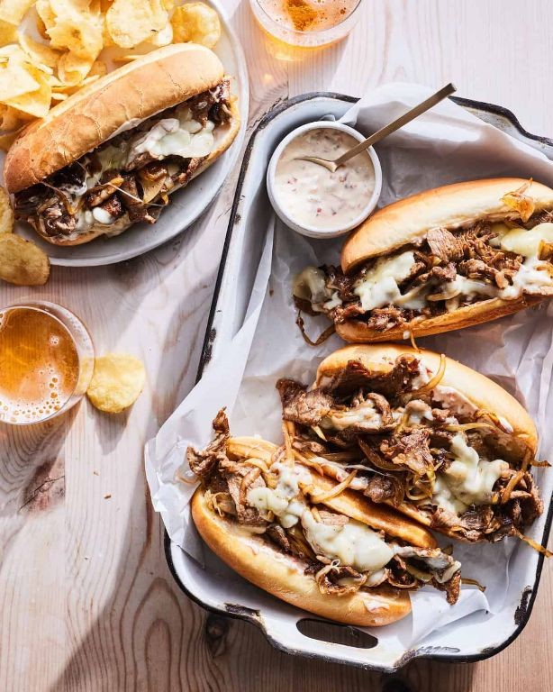 Shiny Philly Cheesesteak with Peppers