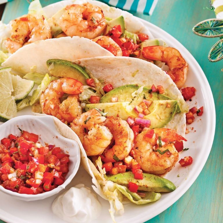 Shrimp and Avocado Fajitas