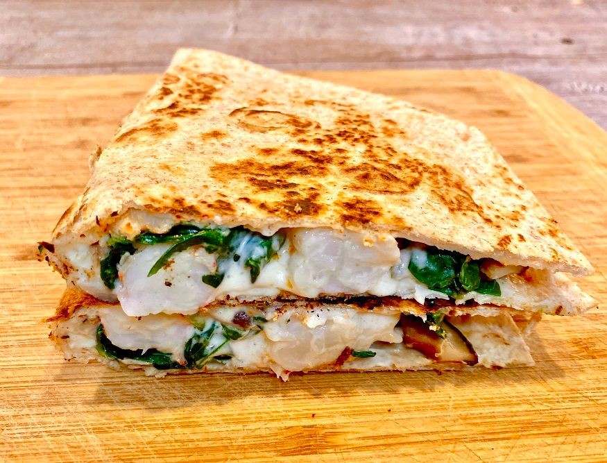Shrimp and Spinach Quesadillas