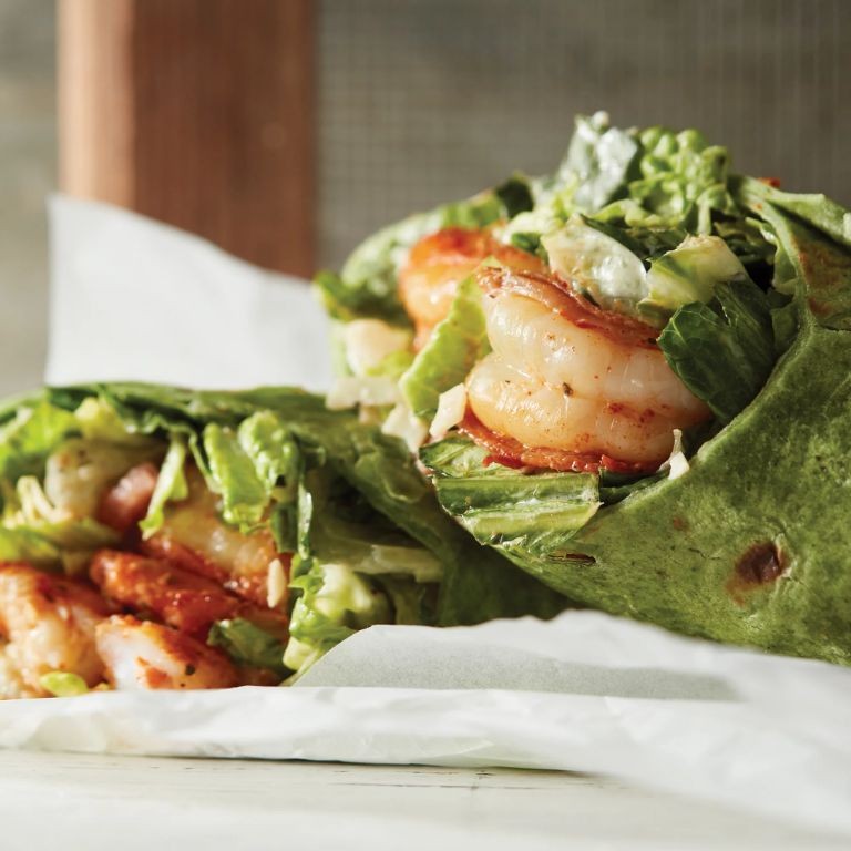 Shrimp and Spinach Wraps