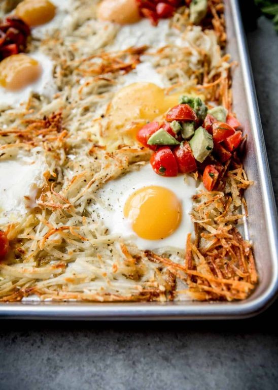 Simply Potatoes Hash Browns with Avocado and Salsa